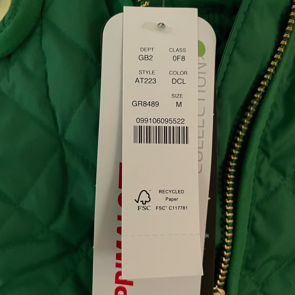 J. Crew Green Quilted Primaloft Field Jacket NWT Medium - Picture 4 of 6